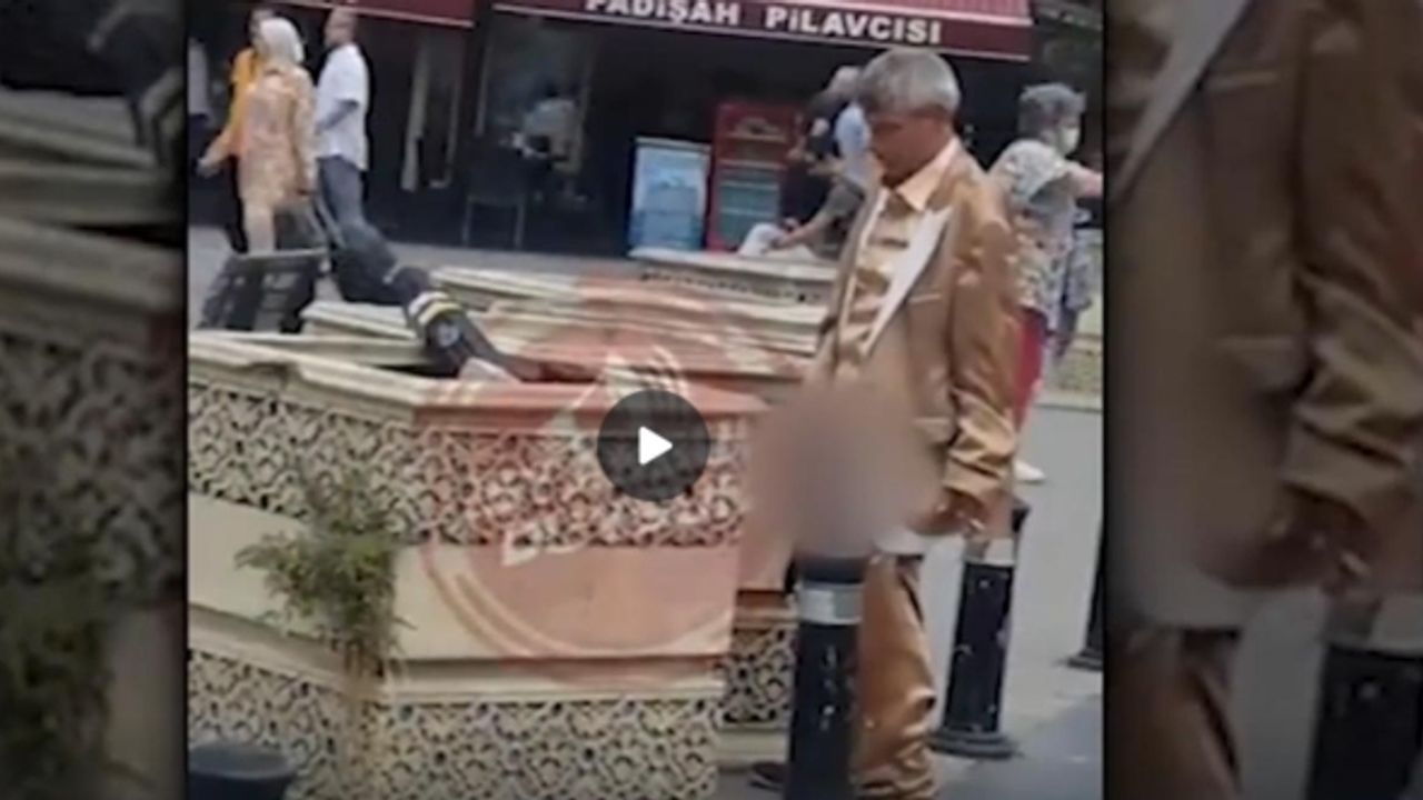 İstanbul'un orta yerinde rezillik: Tuvaletini yaptı