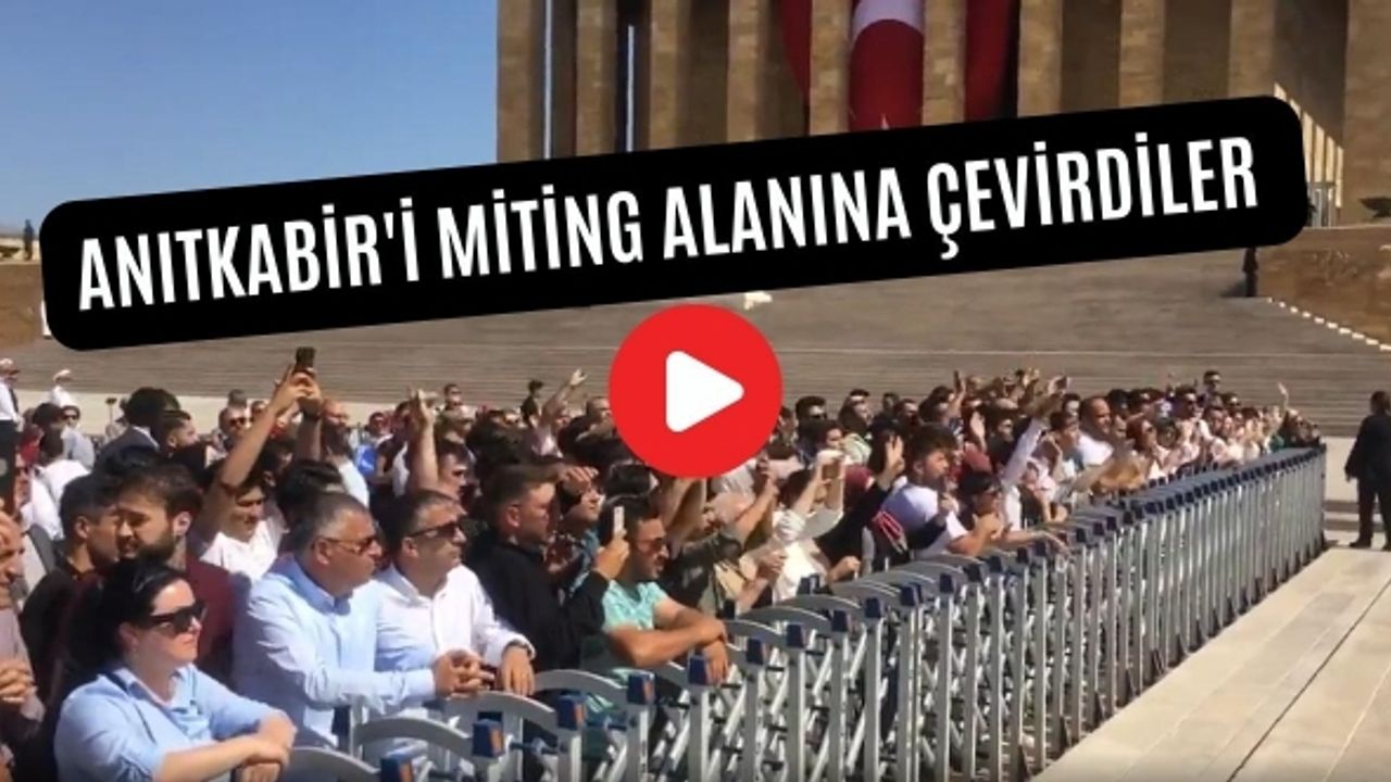 AKP'liler Anıtkabir'de Erdoğan lehine slogan attı
