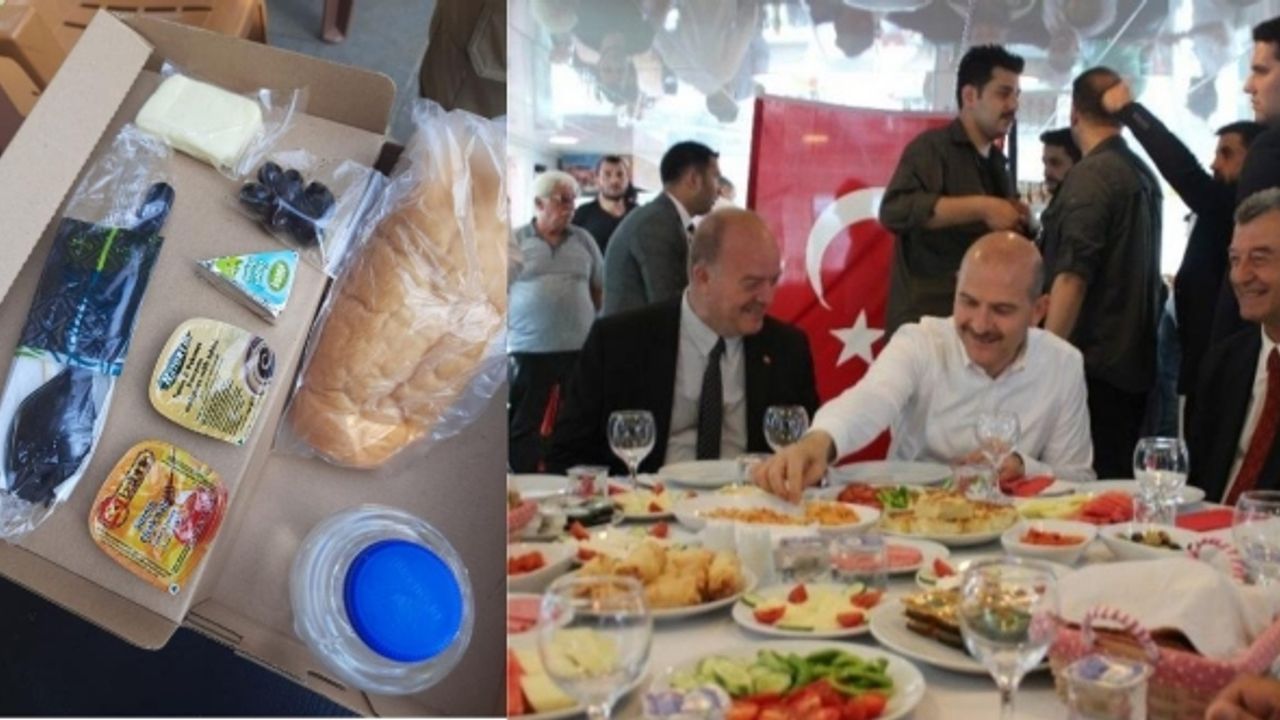 Emniyet polislere dağıtılan skandal yemeği övünerek paylaştı: CHP'den çok sert tepki geldi