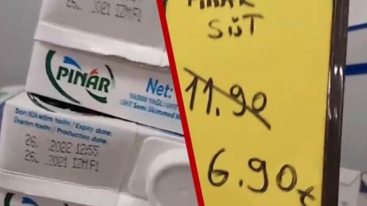 BİM’de süt hilesinin görüntüleri ortaya çıktı