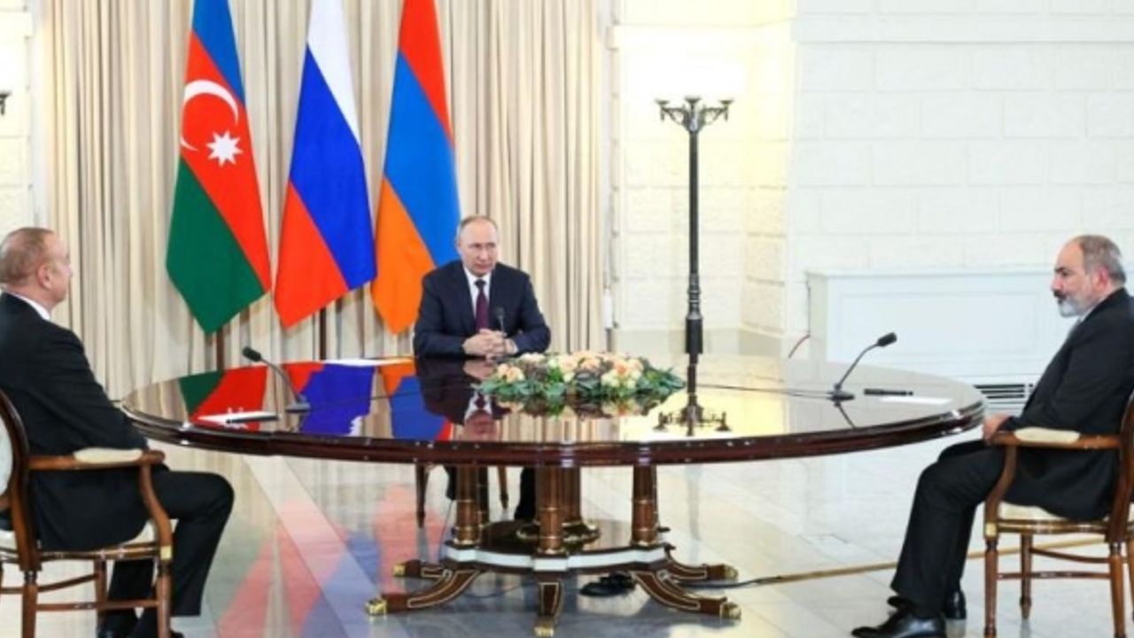 Görüşme sonrası Aliyev, Paşinyan ve Putin'den ortak bildiri