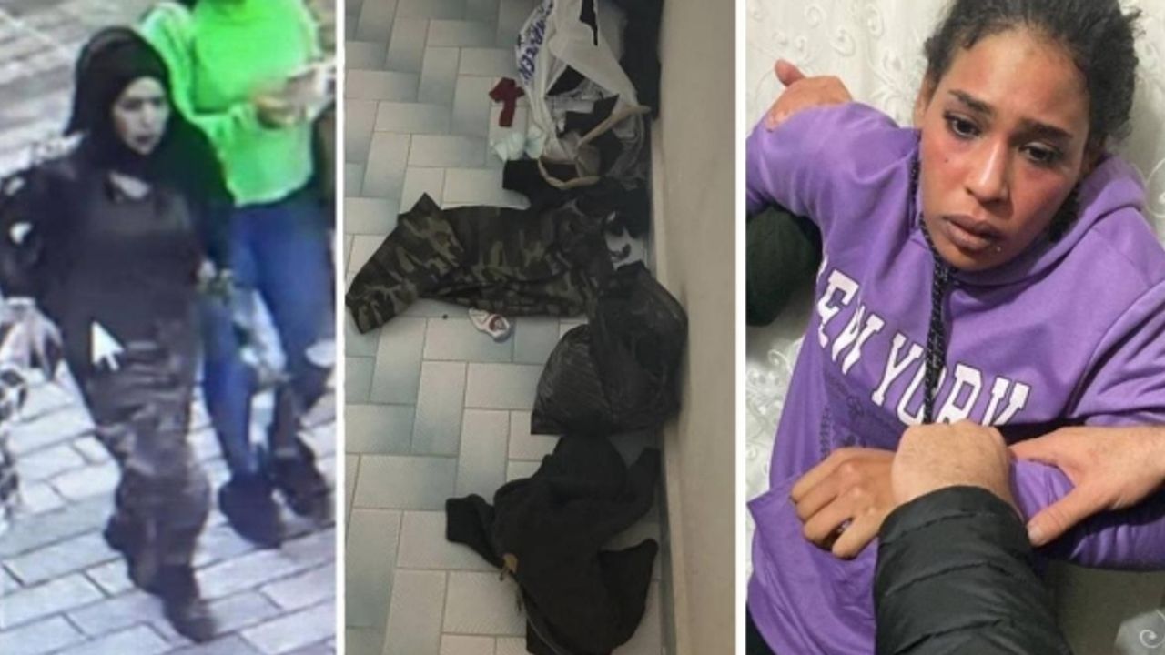 İstiklal Caddesi'ndeki bombalı saldırının faili olduğu belirtilen kadının yakalanma anı paylaşıldı