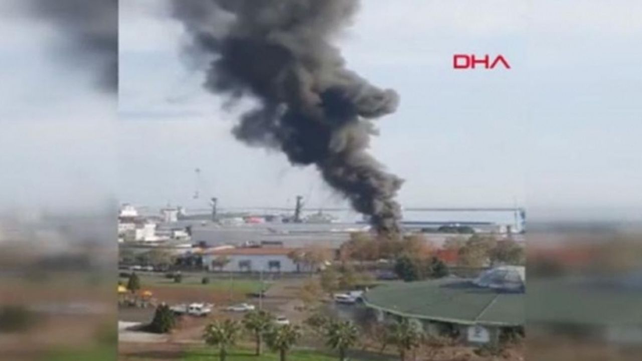 Samsun Limanı'nda atık yağ tankında patlama