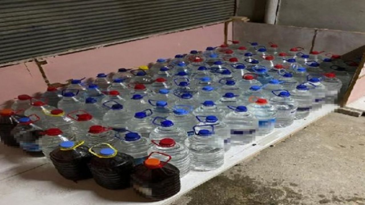 Adana'da 565 litre sahte içki ele geçirildi