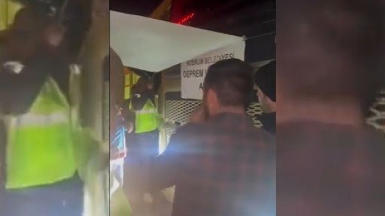 Belediye afişini çıkarıp zorla Valilik afişini taktılar