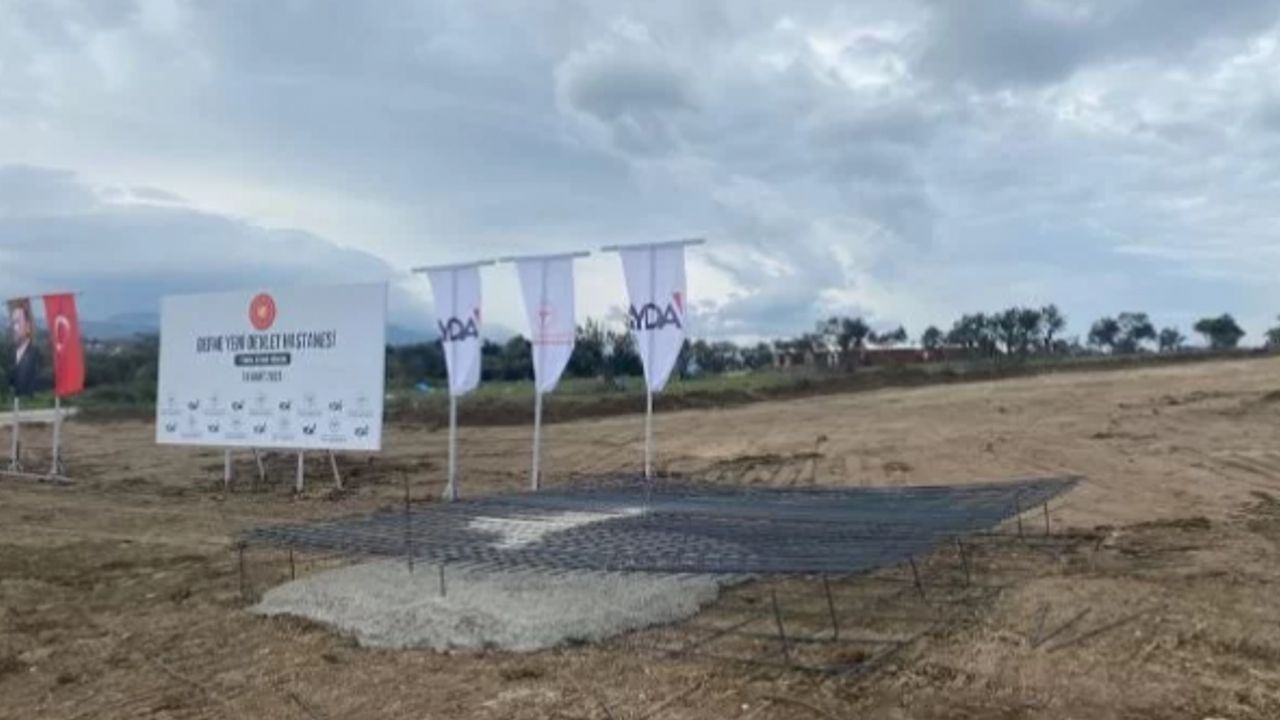 Erdoğan temelini atmıştı...  Hatay Defne Hastanesi'nin fotoğrafı gündem oldu