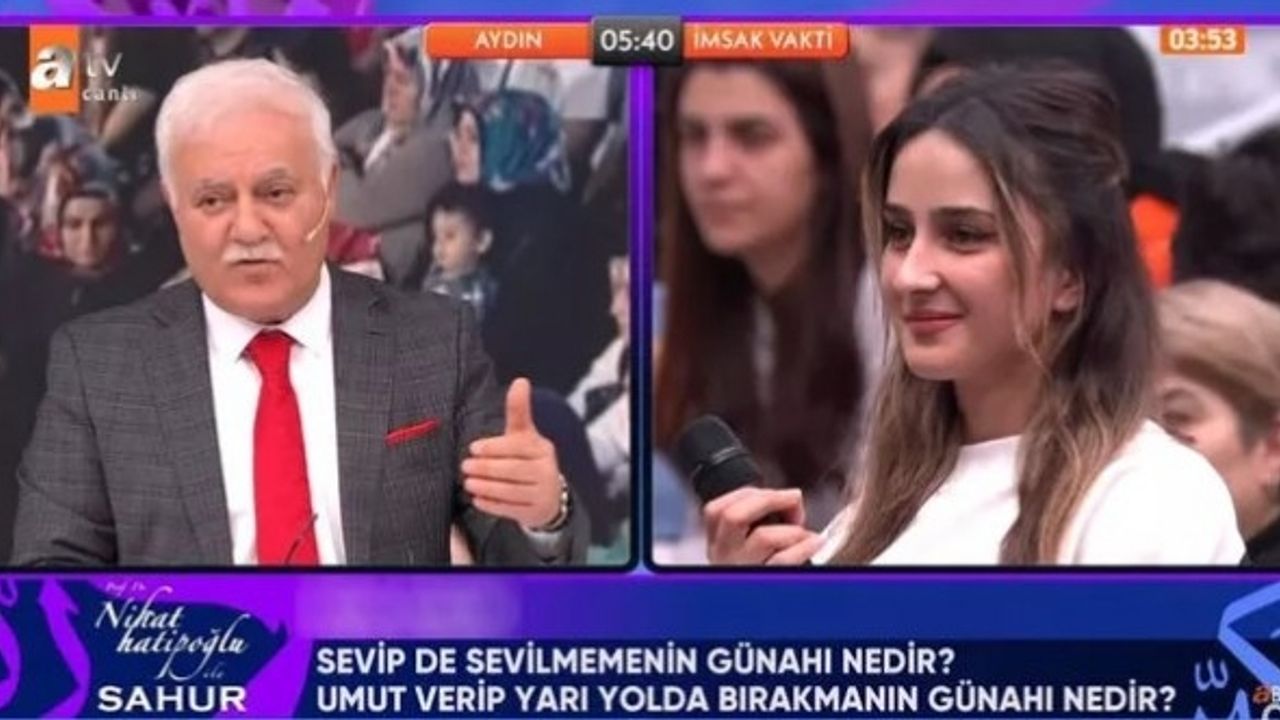 Nihat Hatipoğlu'na sorulan ilk soru gündem oldu