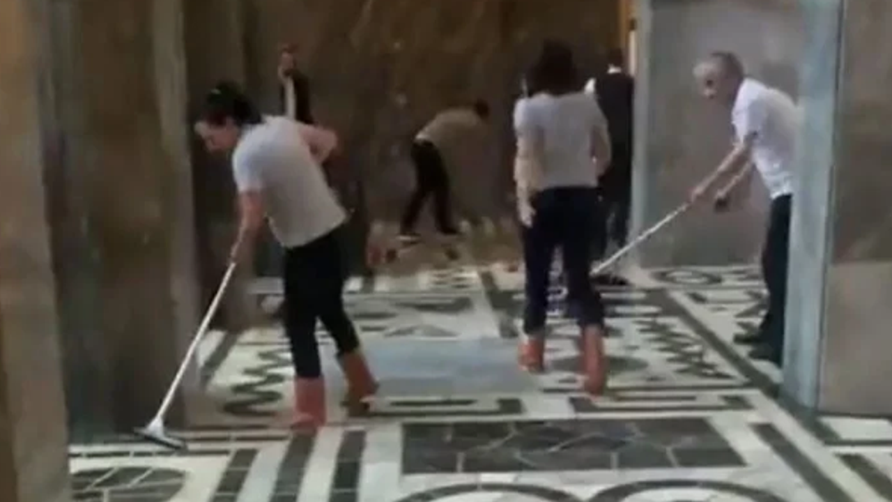 Erdoğan'ın yemin edeceği gün Meclis'i su bastı