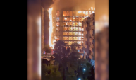 Ünlülerin apartmanı yanıyor