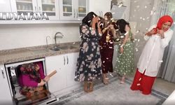 Televizyonda bu da oldu: Bulaşık makinesinin içinden konfeti patlattı