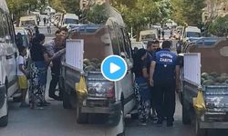 Zabıta memurundan seyyar satıcıya ailesinin yanında tokat
