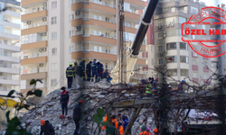 Depremde yıkılan binanın 3 kolonu kesik çıktı