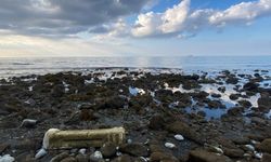 Hatay'da deniz suyu çekildi