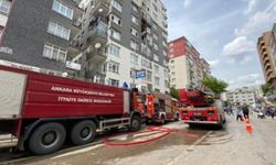 Ankara'da 10 katlı apartmanda yangın