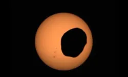 NASA'dan Paylaşım Mars'ta  Güneş tutulması