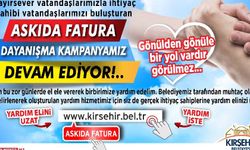 Kırşehir Belediyesi’nin 'Askıda Fatura' kampanyası sürüyor