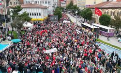 Çorum'da binlerce kişi, İsrail'i protesto etti