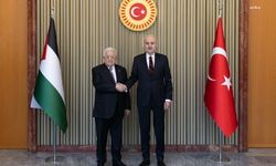 TBMM Başkanı Kurtulmuş, Filistin Devlet Başkanı Abbas'ı makamında ağırladı