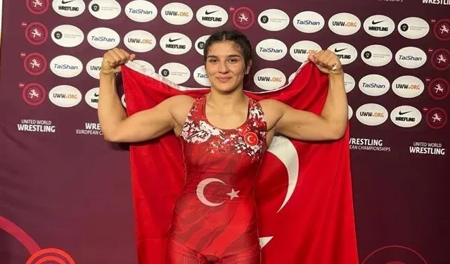 Milli güreşçi Nesrin Baş, Avrupa şampiyonu oldu