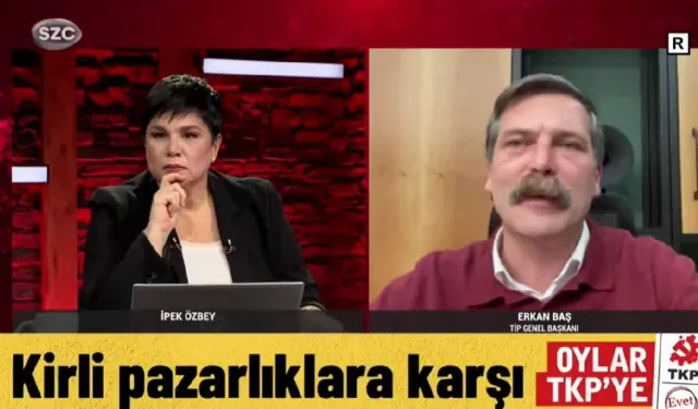 Erkan Baş konuşurken araya TKP girdi: İlkesiz siyasete, kirli pazarlıklara karşı oylar TKP'ye