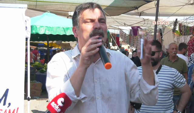 Erkan Baş halk pazarından seslendi: Emekliye sen öl, yaşama diyorlar