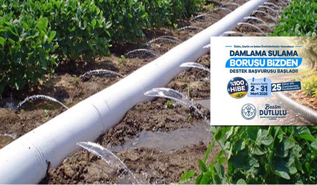 Üreticiye  hibeli  sulama desteği başladı