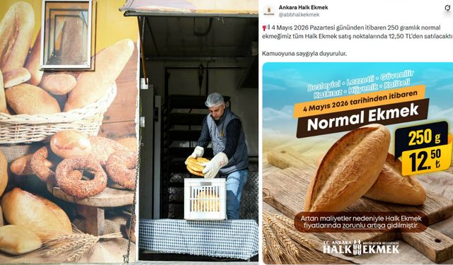 Ankara’da halk ekmek 12,50 TL’ye çıktı