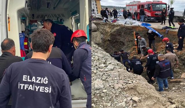 Elazığ’da kanalizasyon çalışmasında can pazarı: İşçi toprak altında kaldı