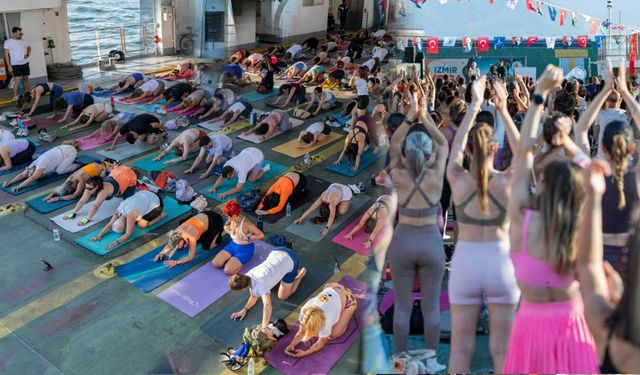 Körfezin mavi sularında yoga festivali