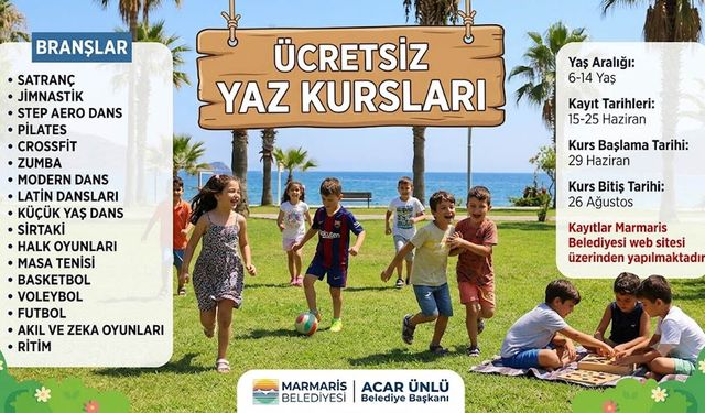 Çocukular için 17 branjta ücretsiz kurs fırsatı