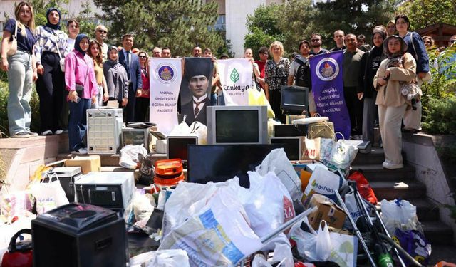 Çankaya'da  47 ton cihaz geri dönüşüme gitti