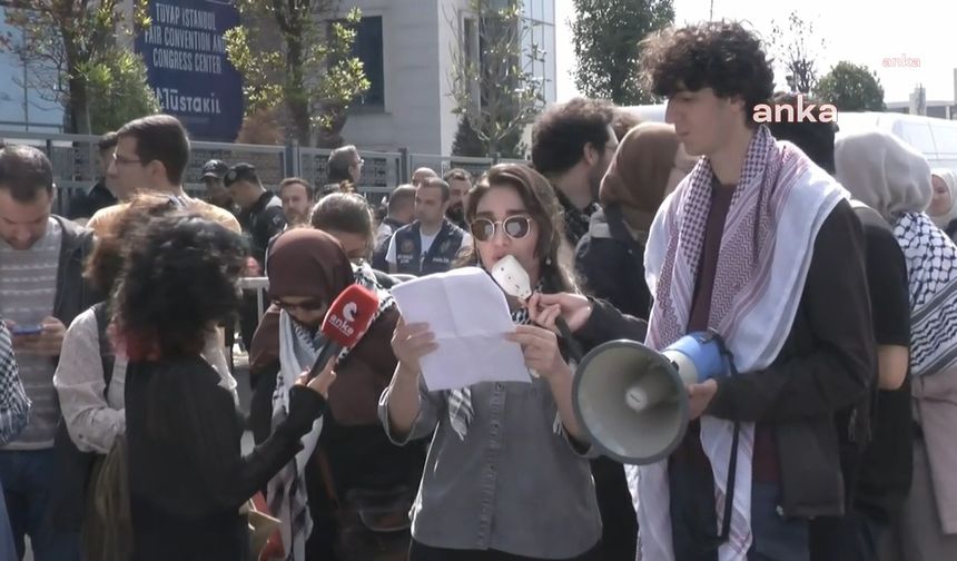 MÜSİAD önünde 'Filistin' protestosu: Kısıtlama değil ambargo uygulanmalı