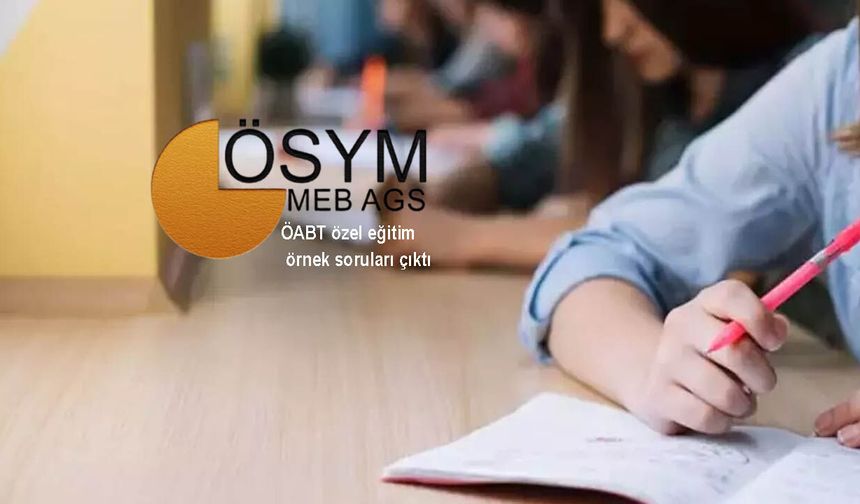 ÖABT özel eğitim örnek soruları erişimde