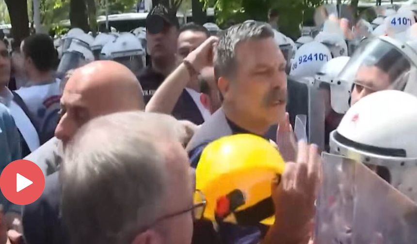 Aç işçiye gazlı müdahale sendikaya gözaltı