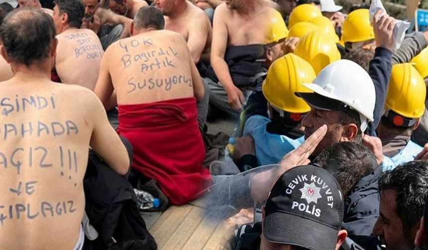 Hak arayan 110 madenci gözaltında!