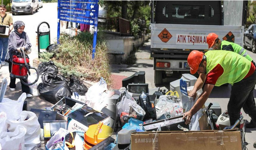 Çankaya'da  47 ton cihaz geri dönüşüme gitti