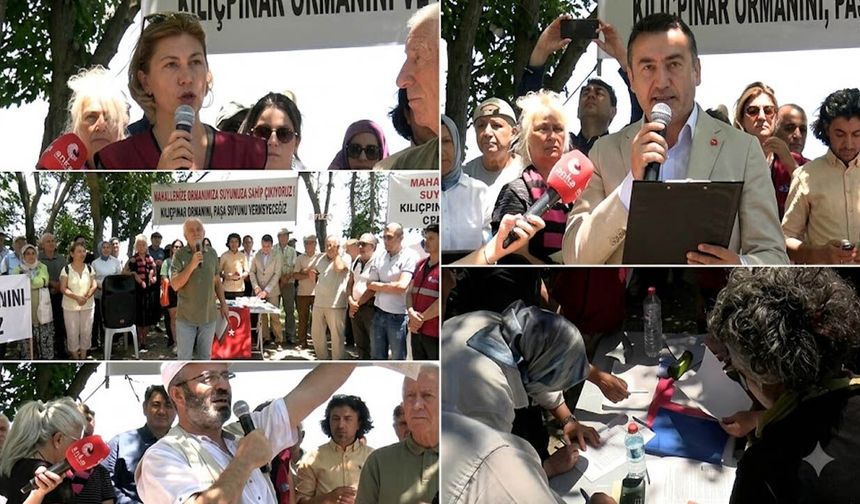 Kılıçpınar Ormanı için Sarıyerliler eylemde: Ağaçlar kesilmesin!