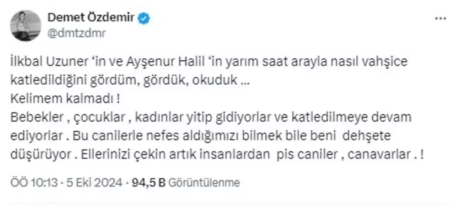 Demet Özdemir Ikbal Uzuner Paylaşımı