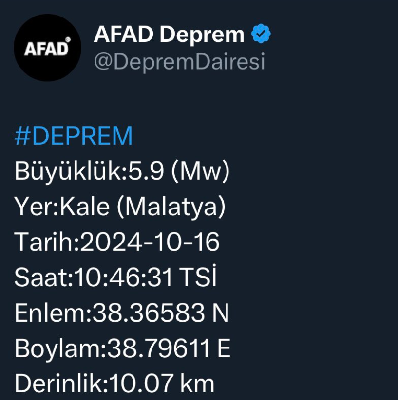 Malatya'da korkutan deprem!