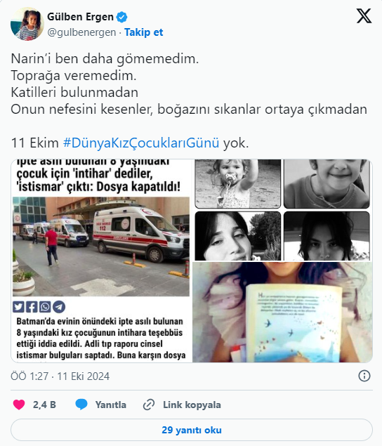 Ünlü isimlerden Dünya Kız Çocukları Günü paylaşımları