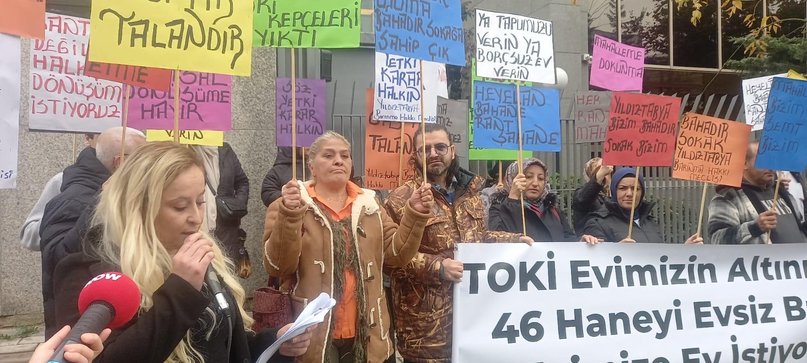 Gaziosmanpaşa Yıldıztabya Barınma Hakkı Meclisi'nden çağrı