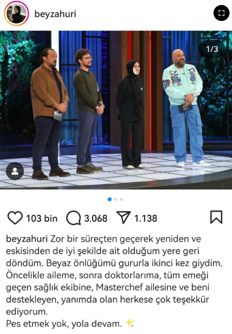 MasterChef'te yüzü yanan Beyza'dan ilk paylaşım geldi!