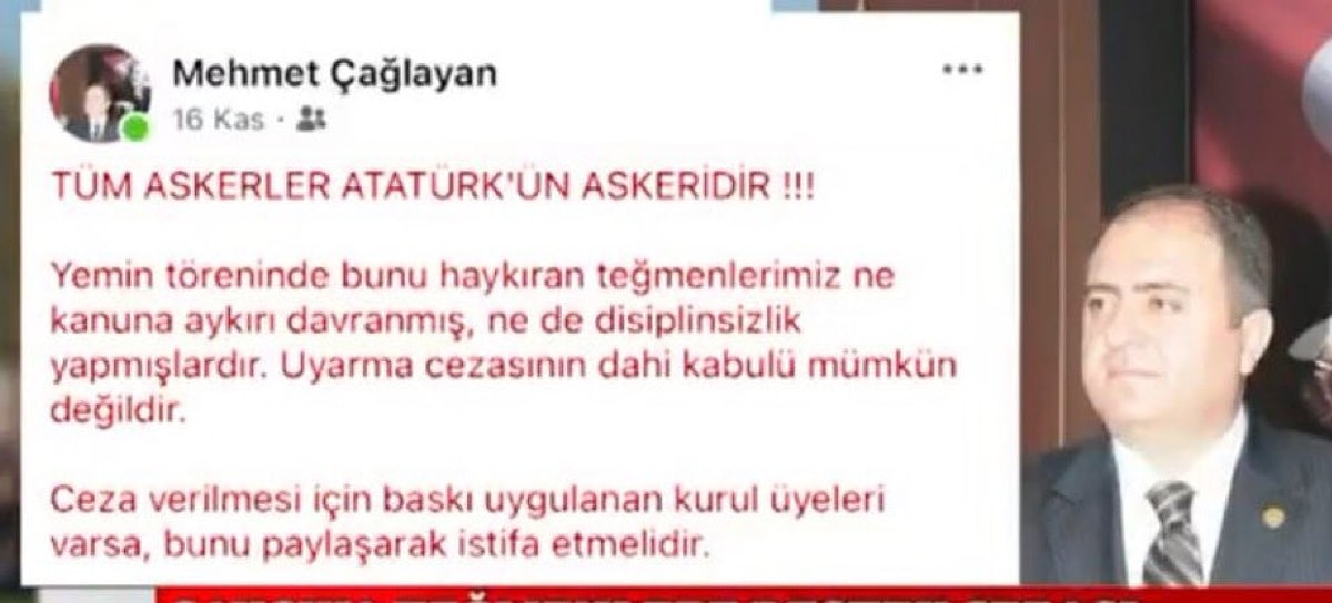 Savcı Mehmet Çağlayan, teğmenlere destek mesajı nedeniyle açığa alındı