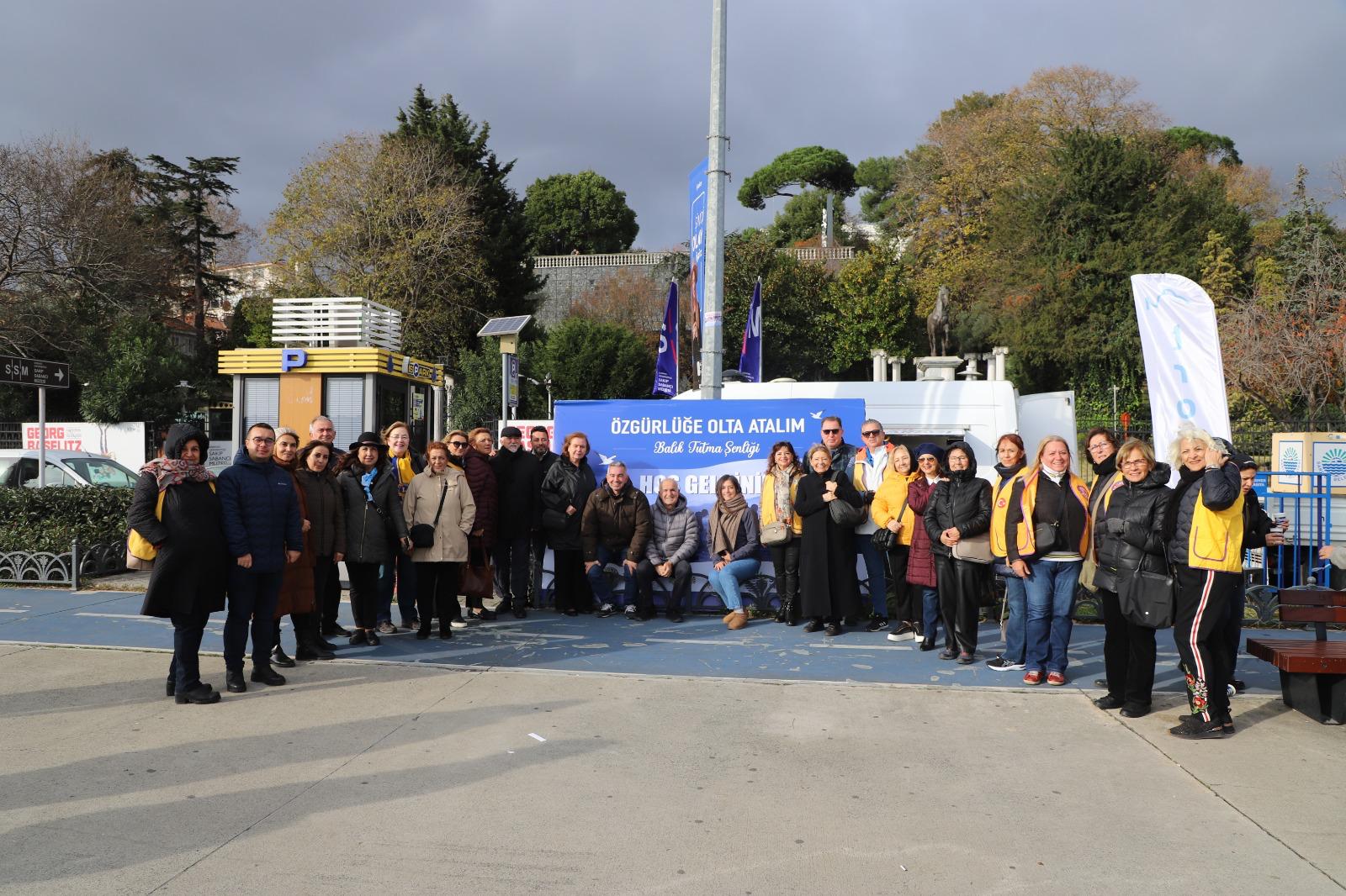 Sarıyer'de oltalar farkındalık için atıldı