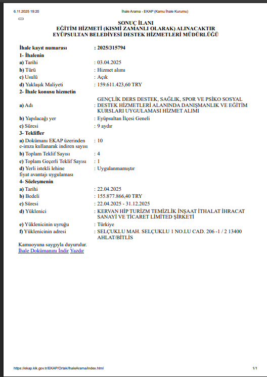 Eyup Sultan Belediyesi Rusvet