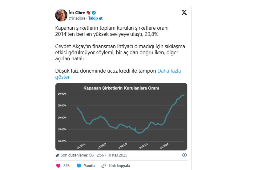 Irıs Cıbre Kapanan Sirketler