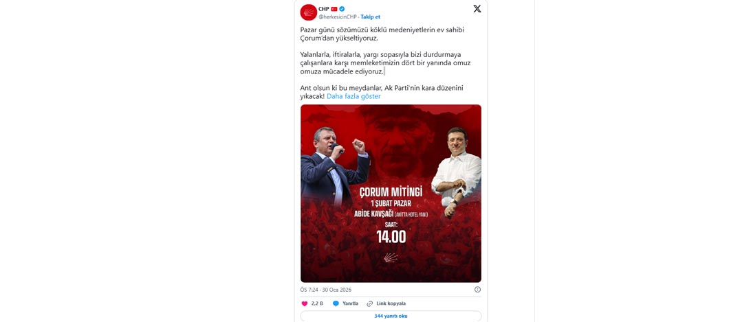 Chp 86 Miting Yeri Belli Oldu