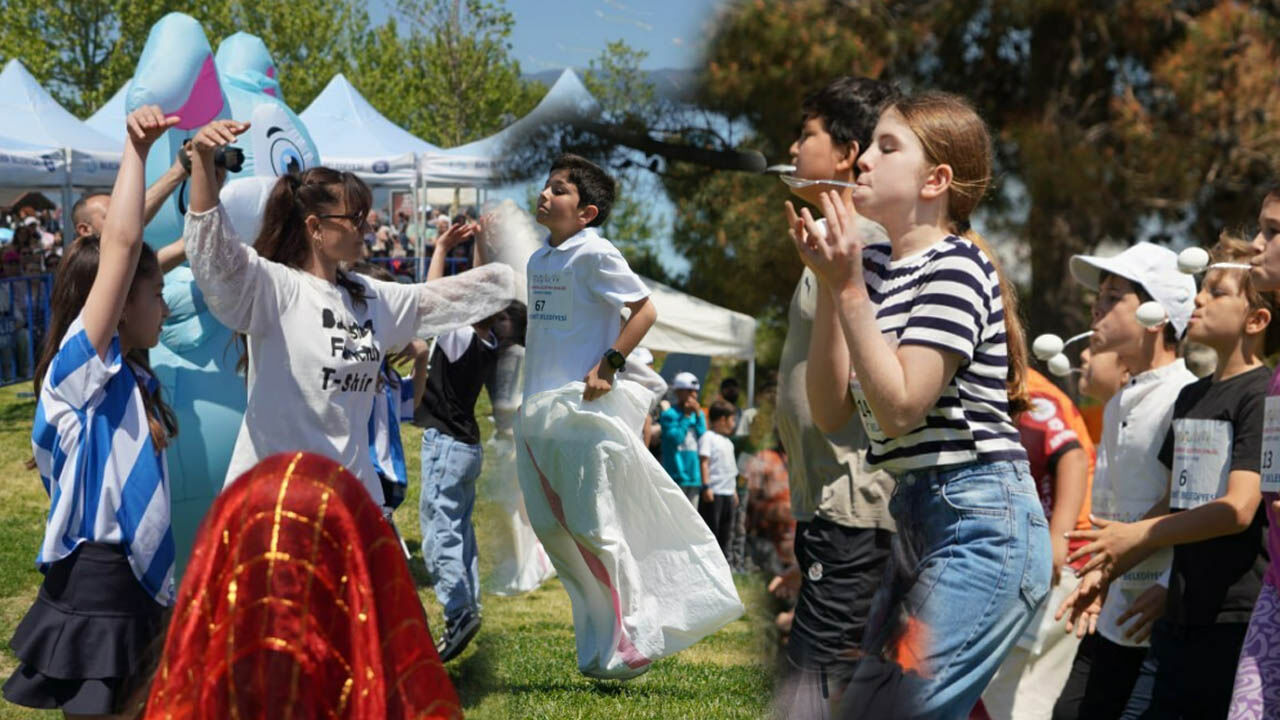 Edremit 26. Geleneksel Uçurtma Şenliği kapsamında renklenen gökyüzü ve katılımcılar.