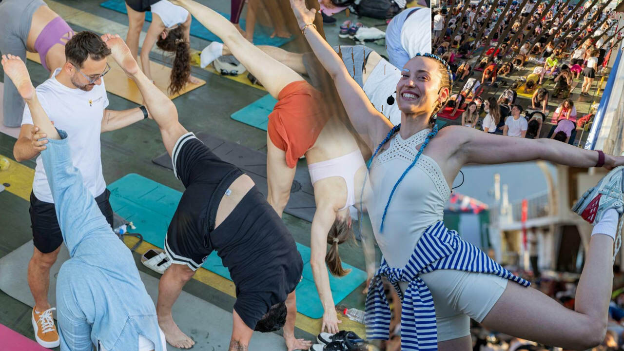 İzmirliler Vapur Güvertesinde Yoga Yapıyor
