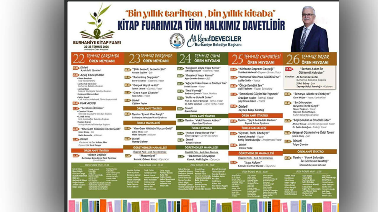. Burhaniye Kitap Fuarı tanıtım afişi-2026
